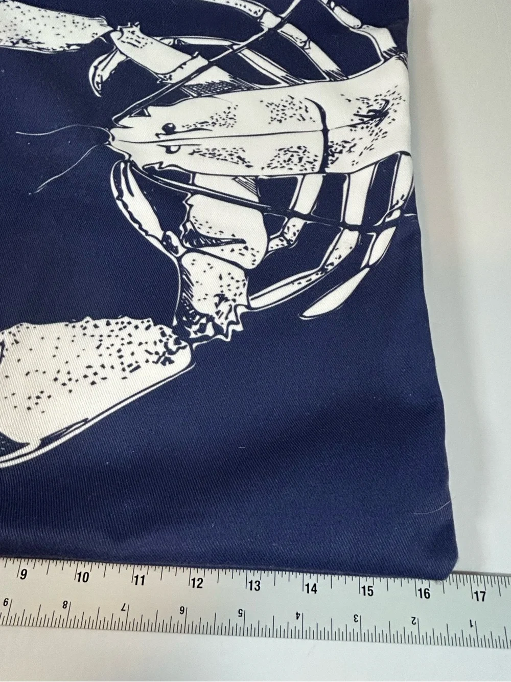 Society6 Navy Blue and White Lobster Accent Pillow Cover - Picture 7 of 7